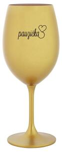 PAUZIČKA - zlatá sklenička na víno 350 ml