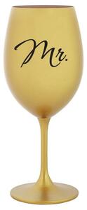 MRS. - zlatá sklenička na víno 350 ml