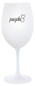 PAUZIČKA - bílá sklenička na víno 350 ml