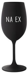 NA EX - černá sklenička na víno 350 ml