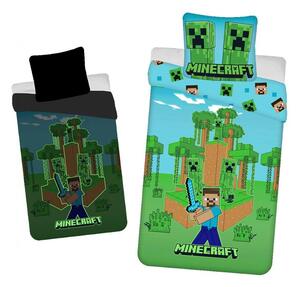 Povlečení Minecraft Jungle Fight svítící efekt 140x200, 70x90 cm