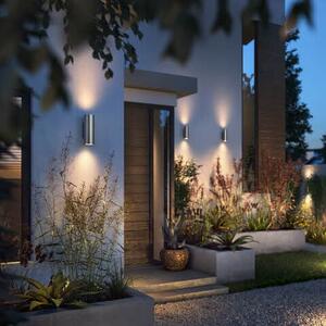 PHILIPS HUE 17463/47/P7 exteriérové ​​nástěnné svítidlo Appear 2x8W/1200lm 2000-6500K, RGB IP44 nerez