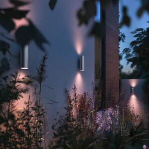 PHILIPS HUE 17463/47/P7 exteriérové ​​nástěnné svítidlo Appear 2x8W/1200lm 2000-6500K, RGB IP44 nerez