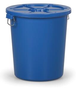 Plastová nádoba na odpad s víkem 110 l, modrá