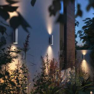 PHILIPS HUE 17463/47/P7 exteriérové ​​nástěnné svítidlo Appear 2x8W/1200lm 2000-6500K, RGB IP44 nerez