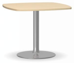 Konferenční stolek ZEUS II, 660x660 mm, chromovaná podnož, deska bříza