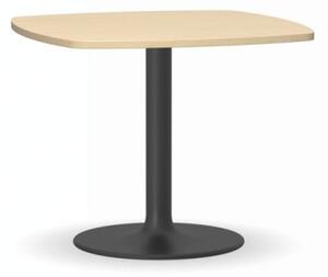 Konferenční stolek ZEUS II, 660x660 mm, černá podnož, deska bříza