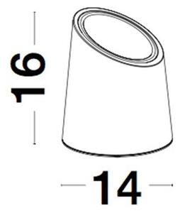 NV 9470582 Venkovní sloupkové svítidlo FOX bílý pískovec skleněný difuzor GU10 1x7W 100-240V bez žárovky IP65 - NOVA LUCE