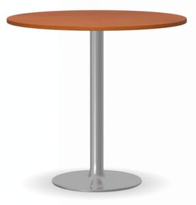 Konferenční stolek FILIP II, průměr 800 mm, chromovaná podnož, deska třešeň
