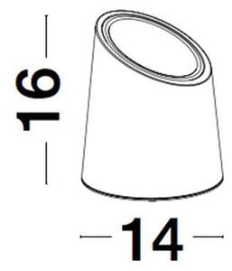 NV 9470581 Venkovní sloupkové svítidlo FOX tmavě šedý pískovec skleněný difuzor GU10 1x7W 100-240V bez žárovky IP65 - NOVA LUCE