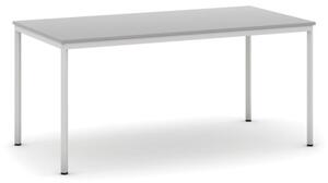 Jídelní stůl, 1600 x 800 mm, deska šedá, podnož sv. šedá