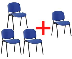 Konferenční židle VIVA 3+1 ZDARMA, modrá