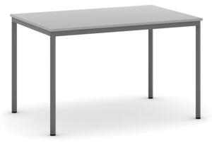 Jídelní stůl, 1200 x 800 mm, deska šedá, podnož tm. šedá