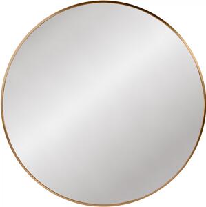 Nástěnné zrcadlo Elsie XL - 80x80 cm - Zlatá mat