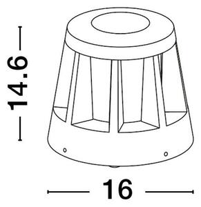 NV 9492660 Venkovní sloupkové svítidlo STARK antracitový hliník a matný akryl LED 8.2W 3000K 220-240V 168st. IP65 - NOVA LUCE