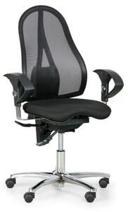 Zdravotní balanční kancelářská židle EXETER NET, černá
