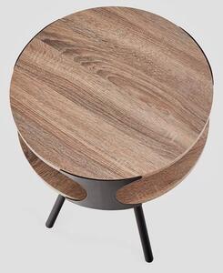 Drevona Konferenční stolek Kirby 45x45 tmavý dub sonoma