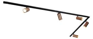 Moderní kolejnicový systém s 5 bodovými světly tmavě bronzový 1-fázový GU10 70mm - Iconic Jeana Luxe