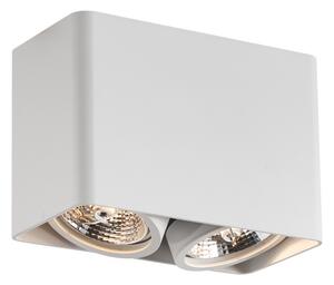 Designové přisazené bodové svítidlo bílé GU10 70mm 2-světelné otočné a sklopné - Vox