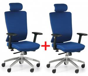 Kancelářská židle NED F 1+1 ZDARMA, modrá
