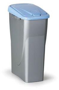 Plastový odpadkový koš s víkem 40 L, modré víko