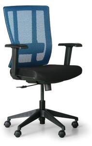 Kancelářská židle MET, černá/modrá
