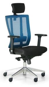 Kancelářská židle METRIM, černá/modrá