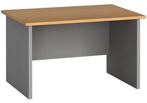 Kancelářský psací stůl PRIMO FLEXI, rovný 1200 x 800 mm, šedá / buk