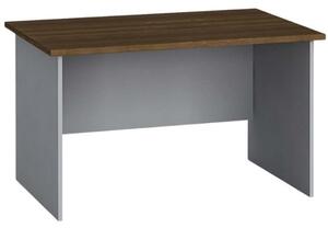 Kancelářský psací stůl PRIMO FLEXI, rovný 1200 x 800 mm, šedá / ořech