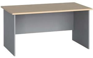 Kancelářský psací stůl PRIMO FLEXI, rovný 1400 x 800 mm, šedá / bříza