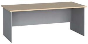 Kancelářský psací stůl PRIMO FLEXI, rovný 1800 x 800 mm, šedá / bříza