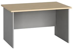 Kancelářský psací stůl PRIMO FLEXI, rovný 1200 x 800 mm, šedá / bříza