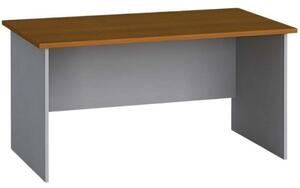 Kancelářský psací stůl PRIMO FLEXI, rovný 1400 x 800 mm, šedá / třešeň