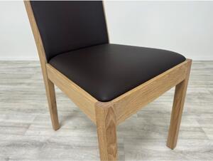 Dubová jídelní židle OSLO hnědá/dub přírodní