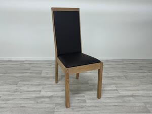 Dubová jídelní židle OSLO hnědá/dub přírodní
