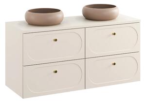 Comad Koupelnová skříňka s deskovým umyvadlem Donna Sand 120 písková béžová