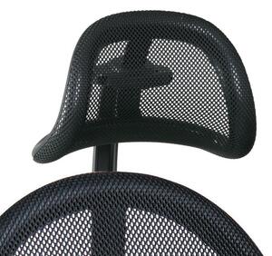 Zdravotní balanční kancelářská židle EXETER NET s opěrkou hlavy, modrá