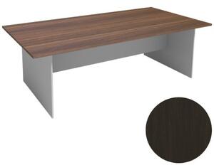 Jednací stůl PRIMO FLEXI 2400 x 1200 mm, hranatý, šedá / wenge