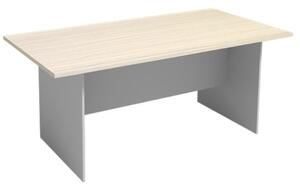 Jednací stůl PRIMO FLEXI 1800 x 900 mm, hranatý, šedá / bříza