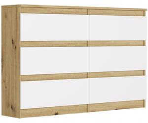 Komoda Rulux (artisan + bílá). Akce -11%