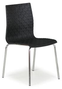 Plastová jídelní židle MEZZO s kovovou podnoží, černá