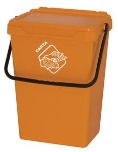 Plastový odpadkový koš pro třídění odpadu, žlutý, 35 l