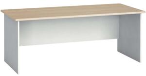 Kancelářský psací stůl PRIMO FLEXI, rovný 180 x 80 cm, bílá/dub přírodní