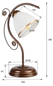 Stolní lampa RETRO II 1xE27/60W/230V bronz patina