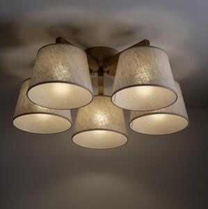 BRILAGI - LED Přisazený lustr LATTE SABIA 5xE27/15W/230V borovice/krémová