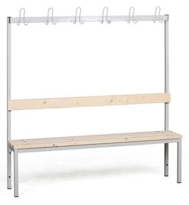 Lavička s věšáky do šatny LS7511 - délka 1,5 m
