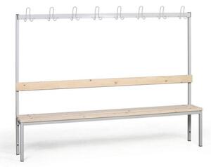 Lavička s věšáky do šatny LS7512 - délka 2 m