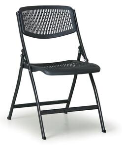 Skládací židle s kovovou lakovanou konstrukcí CLICK, černá