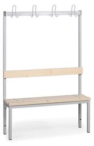 Lavička s věšáky do šatny LS7510 - délka 1 m
