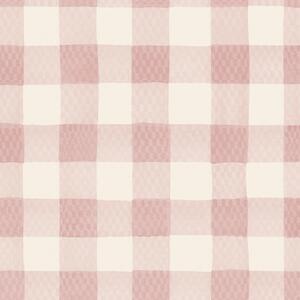 Vliesová tapeta na zeď, růžová, kostka, káro, 125515, Cath Kidstone